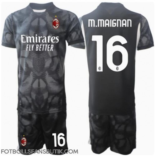 AC Milan Mike Maignan #16 Målvakt Replika Hemmatröja Barn 2024-25 Kortärmad (+ Korta byxor)